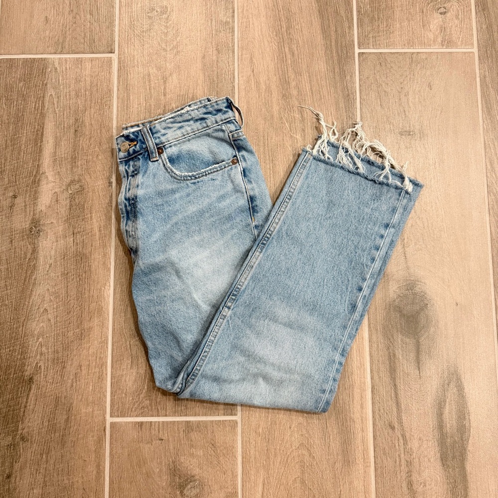Zara Light Blue Distressed Jeans